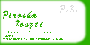 piroska koszti business card